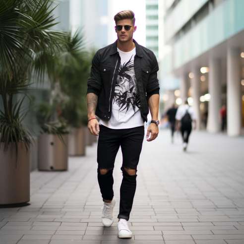 13 Outfit Ideas With Black Shirt Light Jeans For Men