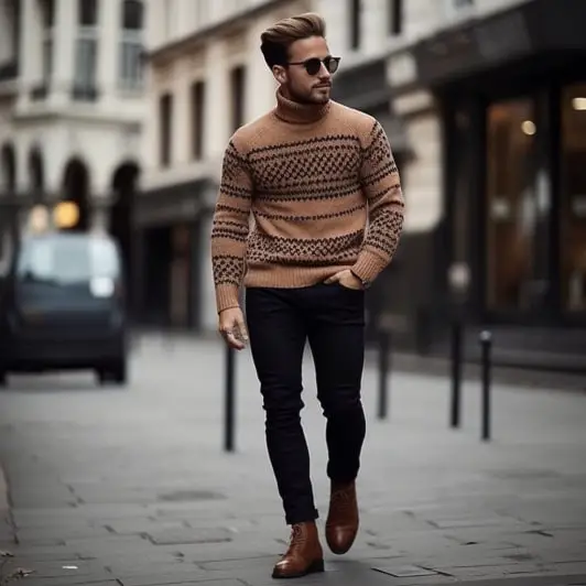 Black Jeans and Brown Boots for Men: The Perfect Fall Outfit