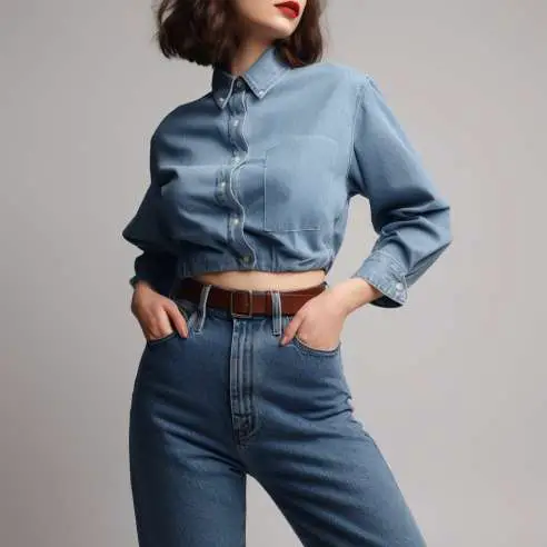 High-Waisted Jeans for hip dips