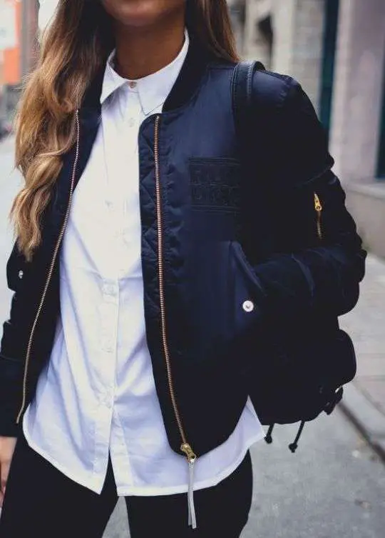 Bomber Jacket With Black Jeans