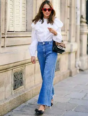 Pointed-Toe Flats to wear with wide leg jeans