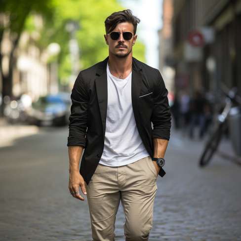 How To Wear a Black Blazer With Khaki Pants: 10 Stylish Outfit Ideas