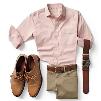 Brown Pants and Pink Shirt outfit ideas